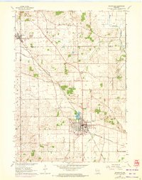 preview thumbnail of historical topo map of Evansville, WI in 1961