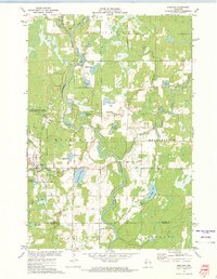 1972 Map of Exeland, WI, 1975 Print