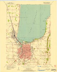 1955 Map of Fond Du Lac, 1966 Print