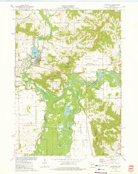 1973 Map of Galesville, WI, 1975 Print