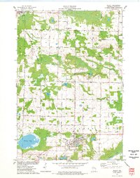 1974 Map of Gillett, WI, 1977 Print