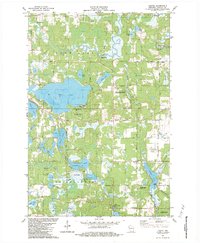 preview thumbnail of historical topo map of Burnett County, WI in 1982