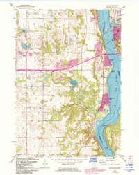 Download a high-resolution, GPS-compatible USGS topo map for Hudson, WI (1993 edition)