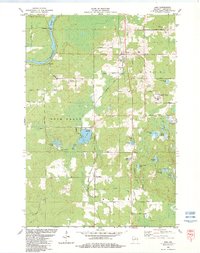 Download a high-resolution, GPS-compatible USGS topo map for Irma, WI (1983 edition)