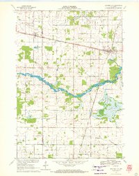 1970 Map of Milladore, WI, 1972 Print