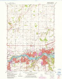 Download a high-resolution, GPS-compatible USGS topo map for Kaukauna, WI (1984 edition)