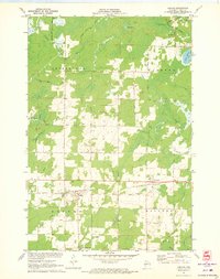 1971 Map of Kennan, WI, 1973 Print