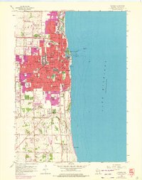 Download a high-resolution, GPS-compatible USGS topo map for Kenosha, WI (1972 edition)