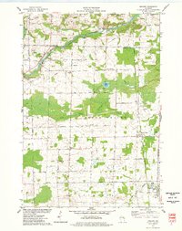 1974 Map of Pulcifer, WI, 1977 Print
