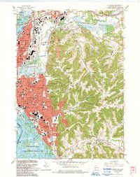 preview thumbnail of historical topo map of La Crosse, WI in 1993