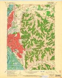 1963 Map of La Crosse, WI, 1964 Print