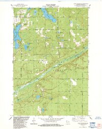 Download a high-resolution, GPS-compatible USGS topo map for Lake Minnesuing, WI (1984 edition)