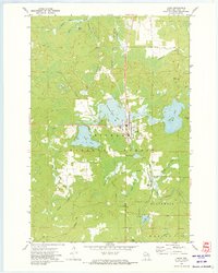 1972 Map of Laona, WI, 1974 Print