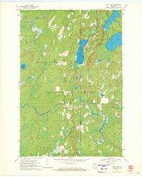 1970 Map of Long Lake, WI, 1972 Print