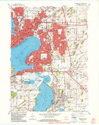 Download a high-resolution, GPS-compatible USGS topo map for Madison East, WI (1984 edition)