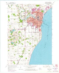 Download a high-resolution, GPS-compatible USGS topo map for Manitowoc, WI (1974 edition)