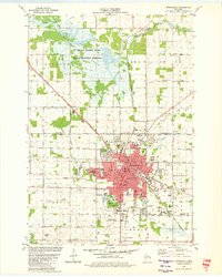 1979 Map of Marshfield, WI, 1980 Print