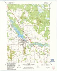 1983 Map of Mauston, 1984 Print
