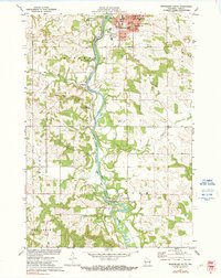 Download a high-resolution, GPS-compatible USGS topo map for Menomonie South, WI (1991 edition)