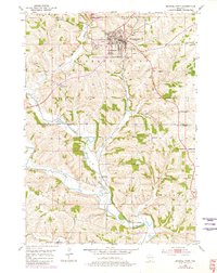 1952 Map of Mineral Point, WI, 1980 Print