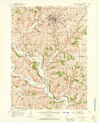 1952 Map of Mineral Point, WI, 1973 Print