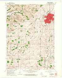 1962 Map of Monroe, WI, 1964 Print