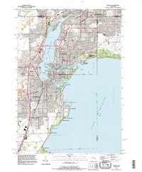 preview thumbnail of historical topo map of Neenah, WI in 1992