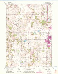 Download a high-resolution, GPS-compatible USGS topo map for Oregon, WI (1983 edition)