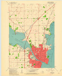 1961 Map of Oshkosh, 1962 Print