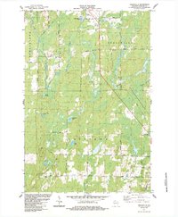 preview thumbnail of historical topo map of Ashland County, WI in 1984
