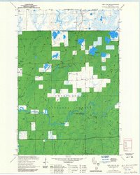 Download a high-resolution, GPS-compatible USGS topo map for Pike Lake NW, WI (1985 edition)