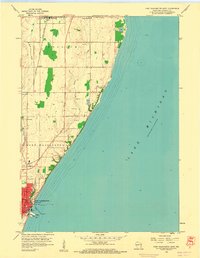 preview thumbnail of historical topo map of Ozaukee County, WI in 1958
