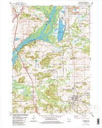 preview thumbnail of historical topo map of Poynette, WI in 1984