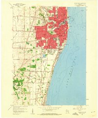 1958 Map of Racine South, 1960 Print
