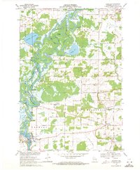 preview thumbnail of historical topo map of Waupaca County, WI in 1969