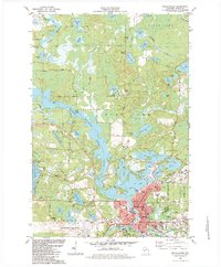 Download a high-resolution, GPS-compatible USGS topo map for Rhinelander, WI (1983 edition)