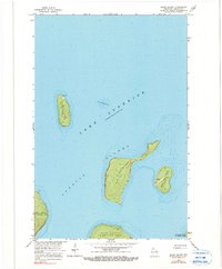 Download a high-resolution, GPS-compatible USGS topo map for Rocky Island, WI (1990 edition)