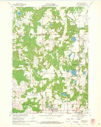 1969 Map of Rosholt, WI, 1972 Print