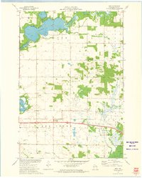 1972 Map of Rusk, 1975 Print