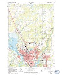 1970 Map of Stevens Point, WI, 1991 Print