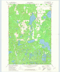 1971 Map of Stone Lake, WI, 1974 Print