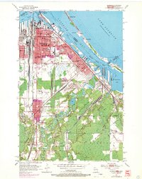 preview thumbnail of historical topo map of Superior, WI in 1954