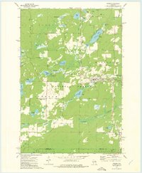 1972 Map of Wabeno, WI, 1975 Print