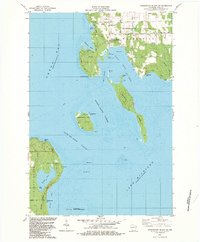 Download a high-resolution, GPS-compatible USGS topo map for Washington Island SW, WI (1983 edition)