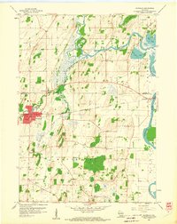 1959 Map of Waterloo, WI, 1960 Print