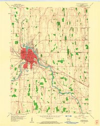 1959 Map of Watertown, WI, 1961 Print