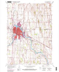 Download a high-resolution, GPS-compatible USGS topo map for Watertown, WI (1990 edition)