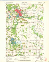 Download a high-resolution, GPS-compatible USGS topo map for Waupaca, WI (1972 edition)