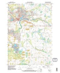 Download a high-resolution, GPS-compatible USGS topo map for Waupaca, WI (1995 edition)