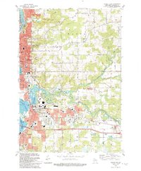 preview thumbnail of historical topo map of Marathon County, WI in 1993